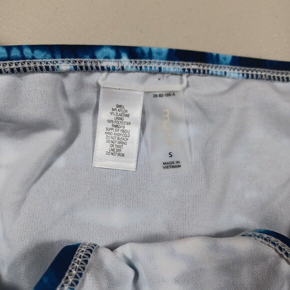 mynah womens navy blue white bikini swim bottoms S NWOT - Picture 2 of 3